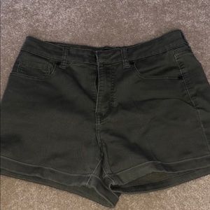 green high wasted midi